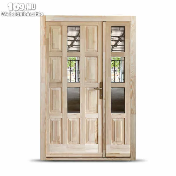 fa nyílászáró ajtó / KAZETTÁS  SÍKÜVEGGEL 140x210